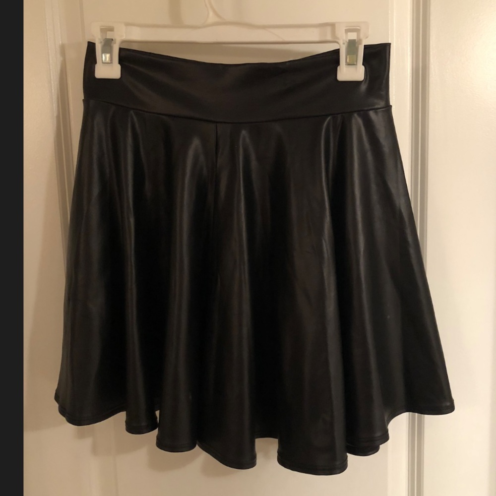 Faux leather skirt